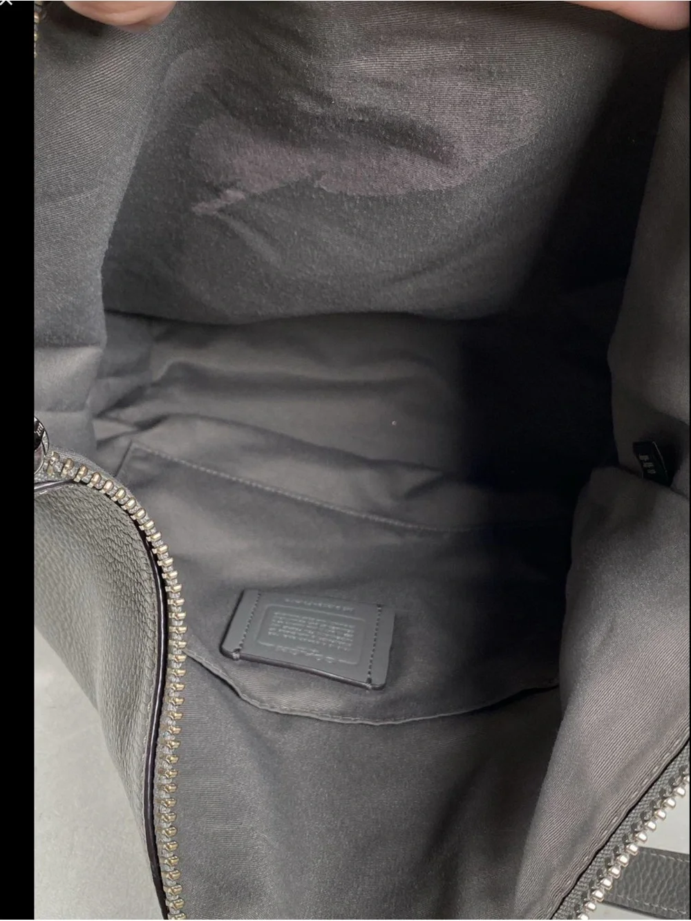Coach Pebbled Leather Shoulder Bag in Gray